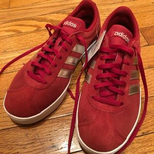Adidas women’s red shoes, new with tags